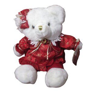 Dan Dee 2002 Keepsake Bear in formal red dress